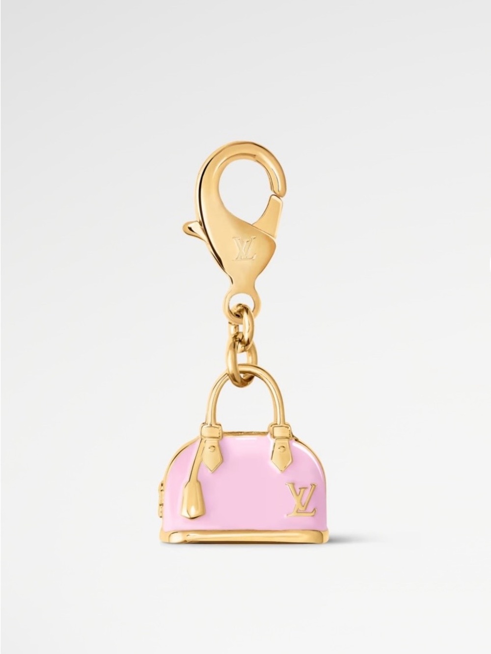 LOUIS VUITTON Pink Enamel Mini Alma Charm NWT